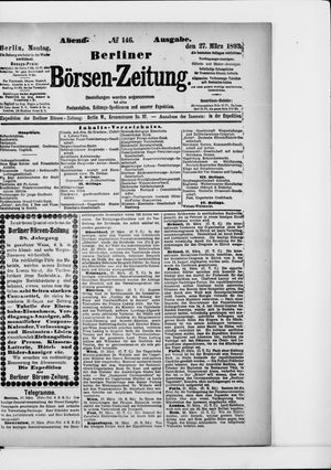 Berliner Börsen-Zeitung on Mar 27, 1893