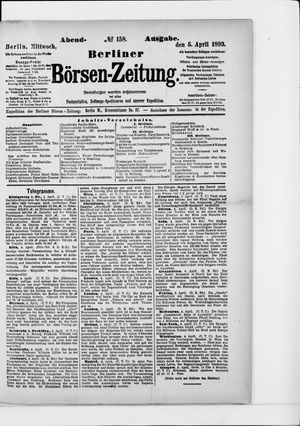 Berliner Börsen-Zeitung on Apr 5, 1893