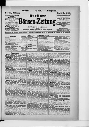 Berliner Börsen-Zeitung on May 3, 1893