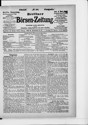 Berliner Börsen-Zeitung on May 4, 1893