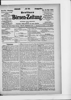 Berliner Börsen-Zeitung vom 16.05.1893