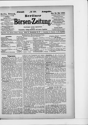 Berliner Börsen-Zeitung on May 24, 1893