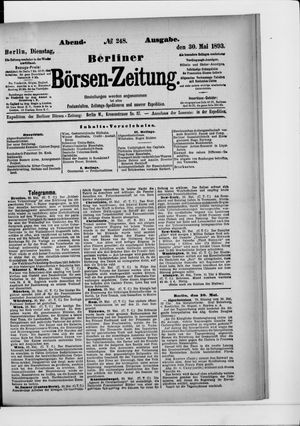 Berliner Börsen-Zeitung vom 30.05.1893