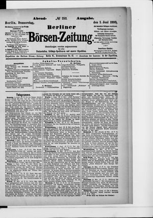 Berliner Börsen-Zeitung vom 01.06.1893