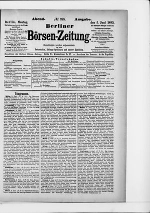 Berliner Börsen-Zeitung on Jun 5, 1893