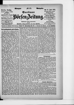 Berliner Börsen-Zeitung on Jun 13, 1893