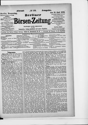 Berliner Börsen-Zeitung on Jun 15, 1893