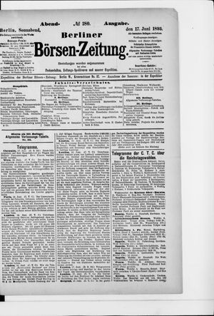 Berliner Börsen-Zeitung vom 17.06.1893