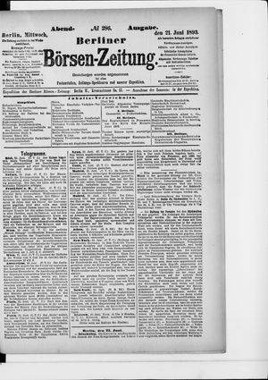 Berliner Börsen-Zeitung on Jun 21, 1893