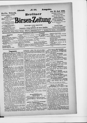 Berliner Börsen-Zeitung vom 28.06.1893