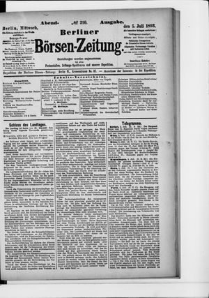 Berliner Börsen-Zeitung on Jul 5, 1893