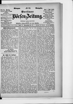Berliner Börsen-Zeitung vom 07.07.1893