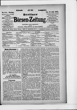 Berliner Börsen-Zeitung on Jul 10, 1893