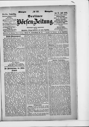Berliner Börsen-Zeitung on Jul 13, 1893