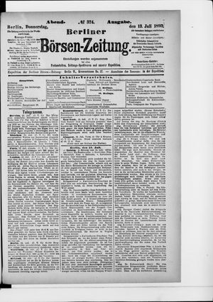 Berliner Börsen-Zeitung on Jul 13, 1893