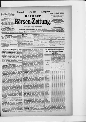 Berliner Börsen-Zeitung on Jul 21, 1893