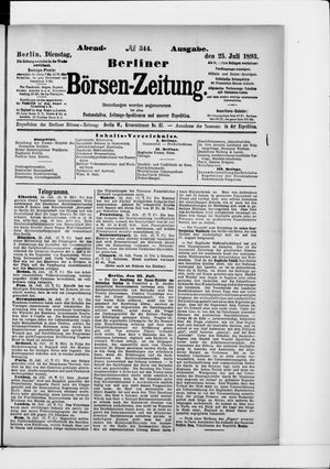Berliner Börsen-Zeitung on Jul 25, 1893