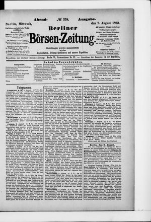 Berliner Börsen-Zeitung vom 02.08.1893