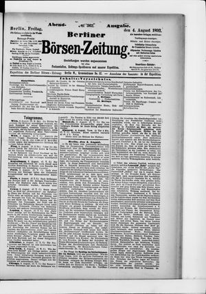 Berliner Börsen-Zeitung on Aug 4, 1893