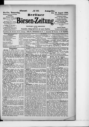 Berliner Börsen-Zeitung vom 10.08.1893