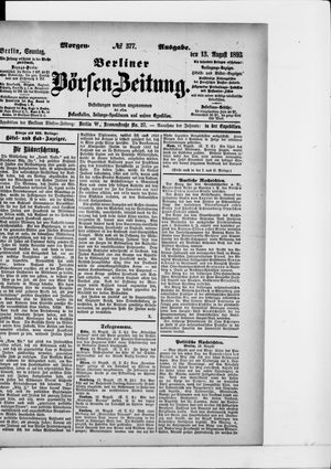 Berliner Börsen-Zeitung vom 13.08.1893