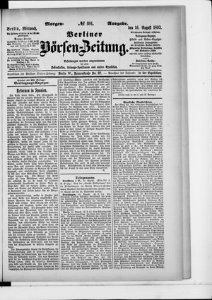 Berliner Börsen-Zeitung on Aug 16, 1893