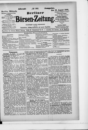 Berliner Börsen-Zeitung on Aug 16, 1893