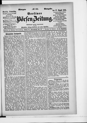 Berliner Börsen-Zeitung on Aug 17, 1893
