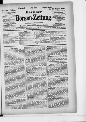 Berliner Börsen-Zeitung on Aug 18, 1893