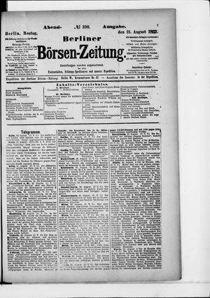 Berliner Börsen-Zeitung on Aug 21, 1893