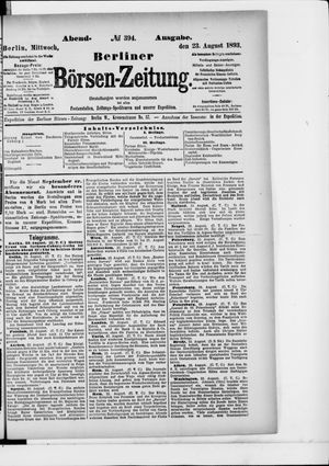 Berliner Börsen-Zeitung on Aug 23, 1893