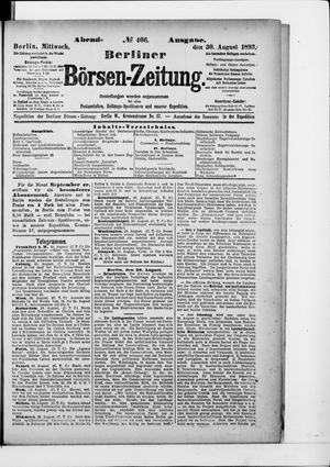 Berliner Börsen-Zeitung on Aug 30, 1893