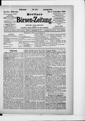 Berliner Börsen-Zeitung vom 06.09.1893