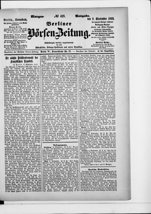 Berliner Börsen-Zeitung vom 09.09.1893