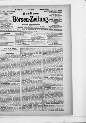 Berliner Börsen-Zeitung on Sep 9, 1893