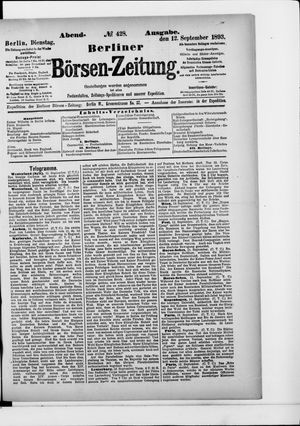 Berliner Börsen-Zeitung vom 12.09.1893