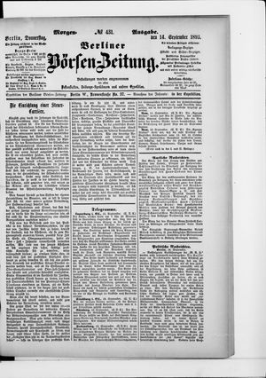 Berliner Börsen-Zeitung on Sep 14, 1893