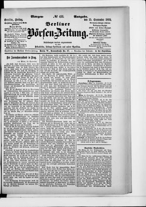Berliner Börsen-Zeitung on Sep 15, 1893