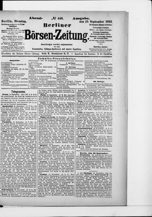 Berliner Börsen-Zeitung on Sep 19, 1893