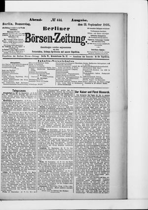 Berliner Börsen-Zeitung vom 21.09.1893