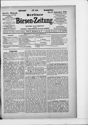 Berliner Börsen-Zeitung vom 27.09.1893