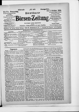 Berliner Börsen-Zeitung vom 05.10.1893