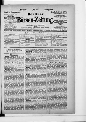 Berliner Börsen-Zeitung vom 07.10.1893