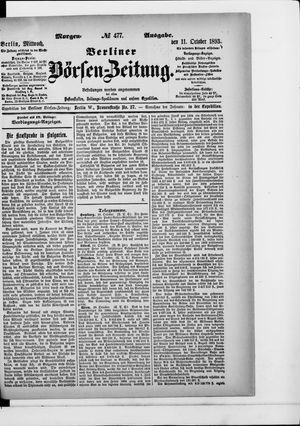 Berliner Börsen-Zeitung on Oct 11, 1893