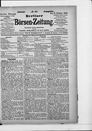 Berliner Börsen-Zeitung on Oct 11, 1893