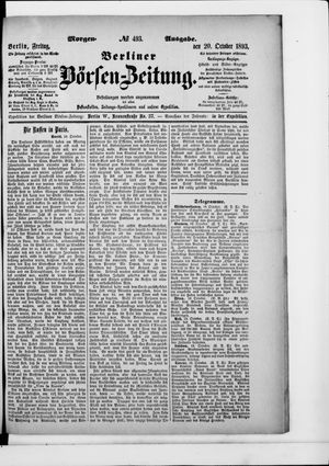 Berliner Börsen-Zeitung on Oct 20, 1893