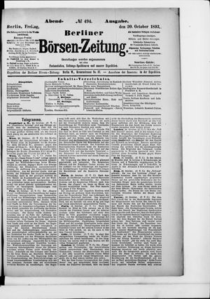 Berliner Börsen-Zeitung on Oct 20, 1893