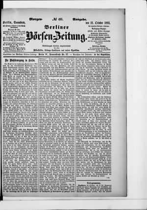 Berliner Börsen-Zeitung vom 21.10.1893