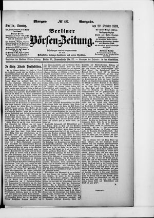 Berliner Börsen-Zeitung vom 22.10.1893
