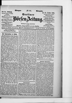 Berliner Börsen-Zeitung vom 25.10.1893
